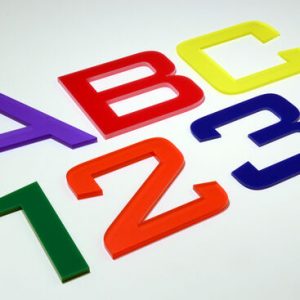 Flat Cut Letters and Numbers