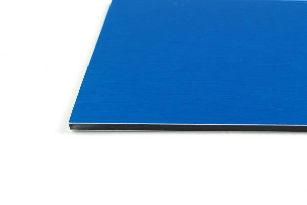 Electric Blue Brushed Aluminium Composite Panel