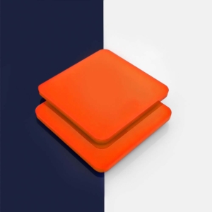 100% Recycled Orange Greencast Acrylic Sheet (Gloss Finish)