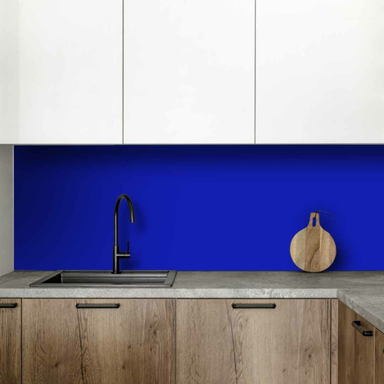 Blue Acrylic Splashback