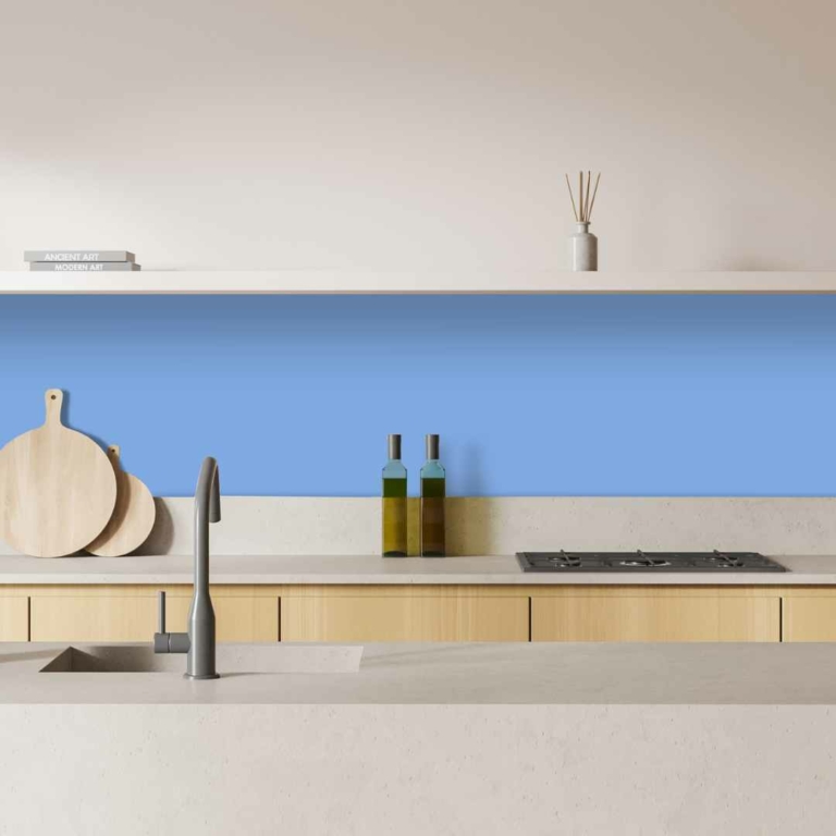 Light Blue Acrylic Splashback