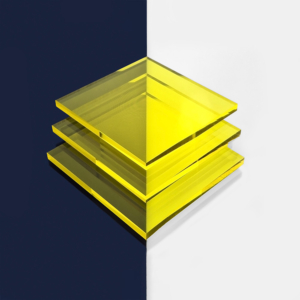 Yellow Translucent Tinted Acrylic Sheet