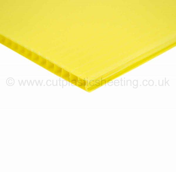 Yellow Correx Fluted Polypropylene Sheet 2440mm x 1220mm