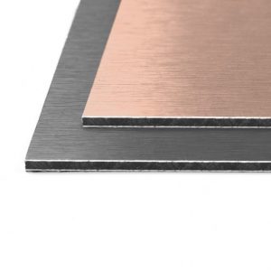 Brushed Rose Gold / Anthracite Dibond Aluminium Composite Panel