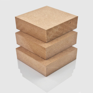 25mm thick MDF sheets stacked on top of each other, an orderly arrangement.