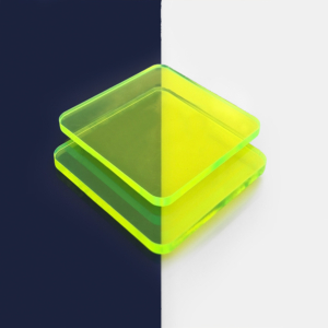 100% Recycled Fluorescent Green Greencast Acrylic Sheet (Gloss Finish)