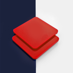 100% Recycled Red Greencast Acrylic Sheet (Gloss Finish)
