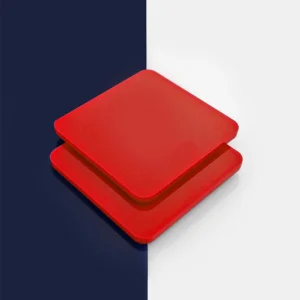 100% Recycled Red Greencast Acrylic Sheet (Gloss Finish)