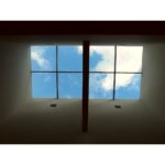 A clear acrylic skylight.