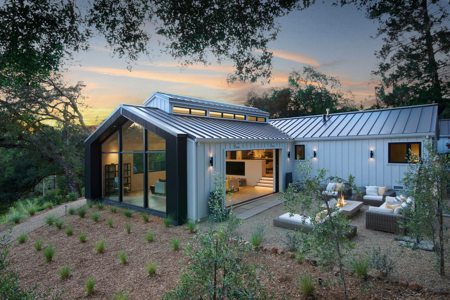 Modern house in nature.