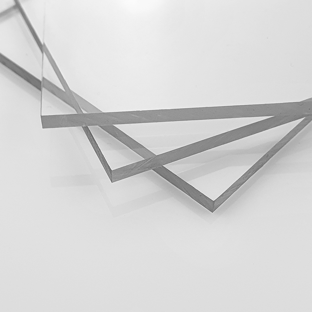 A close up of anti-reflective polycarbonate.