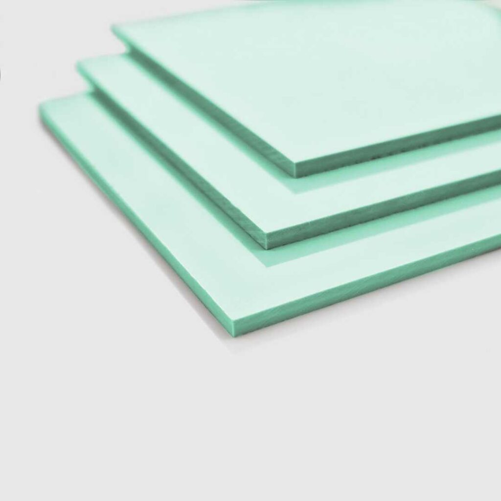 Mint green pvc sheets.